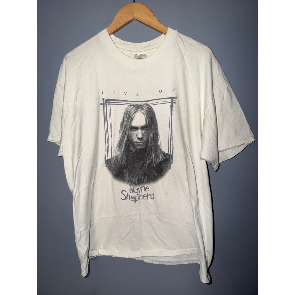 Vintage‎ 90s Kenny Wayne Shepherd Live On Tour Shirt Hanes Beefy-T White XL